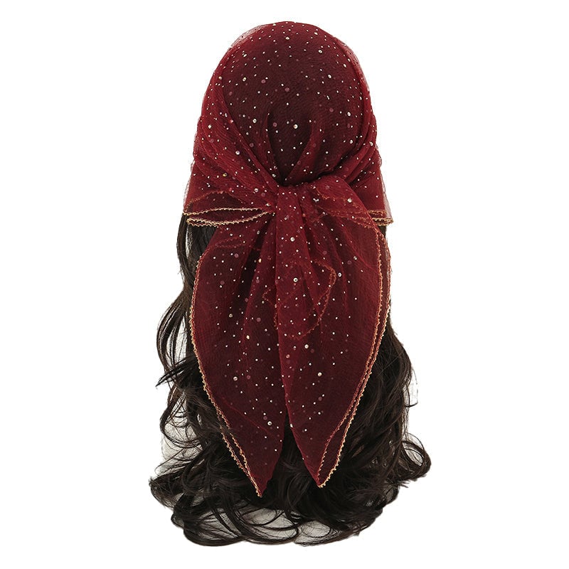 Women's Glitter Decor Head Scarf