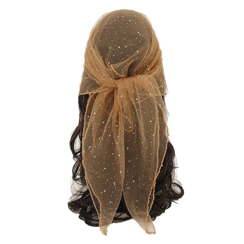 Women's Glitter Decor Head Scarf