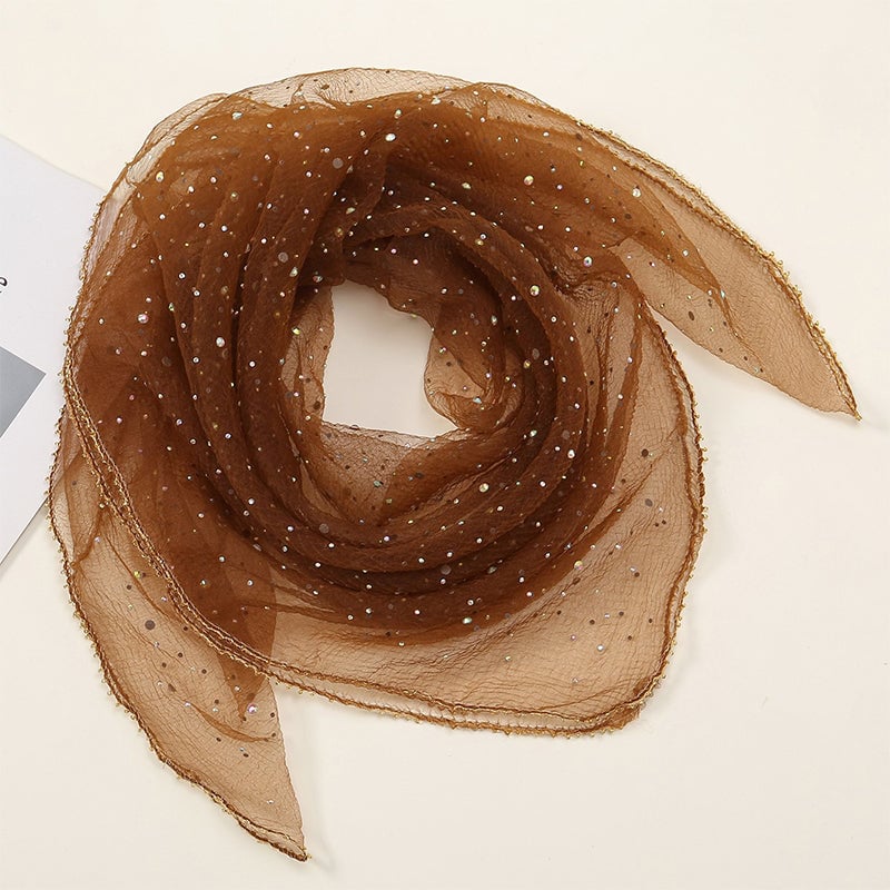 Women's Glitter Decor Head Scarf