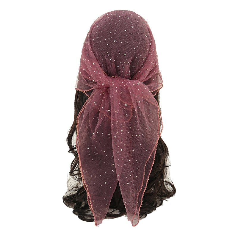 Women's Glitter Decor Head Scarf