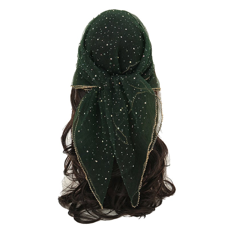 Women's Glitter Decor Head Scarf