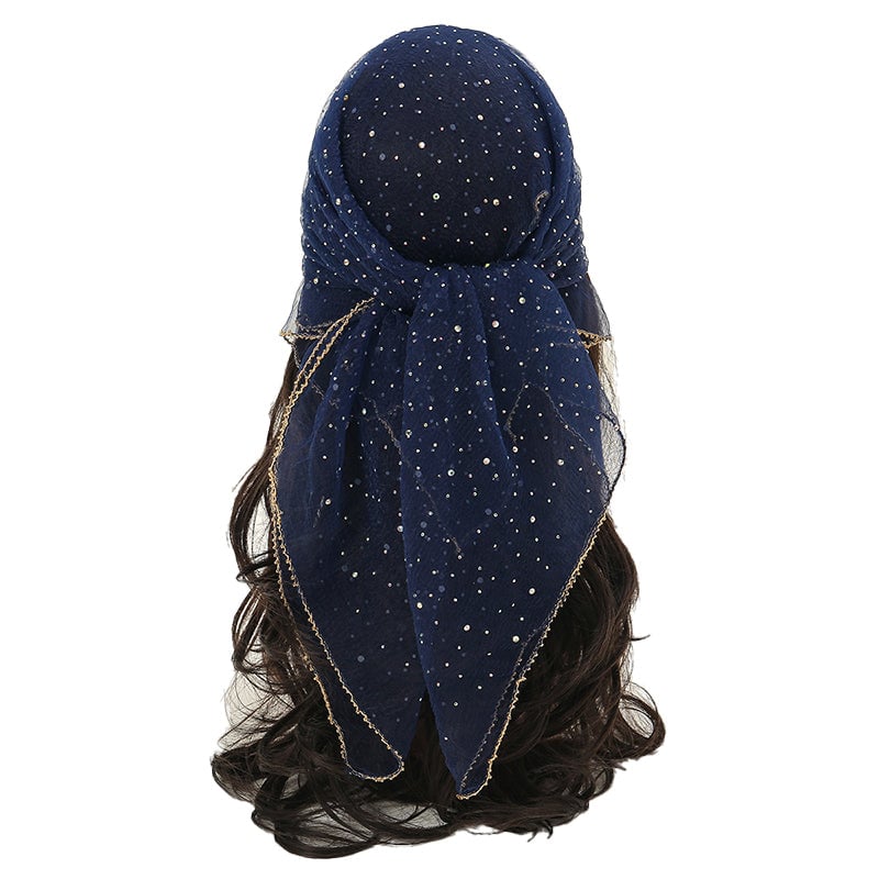 Women's Glitter Decor Head Scarf