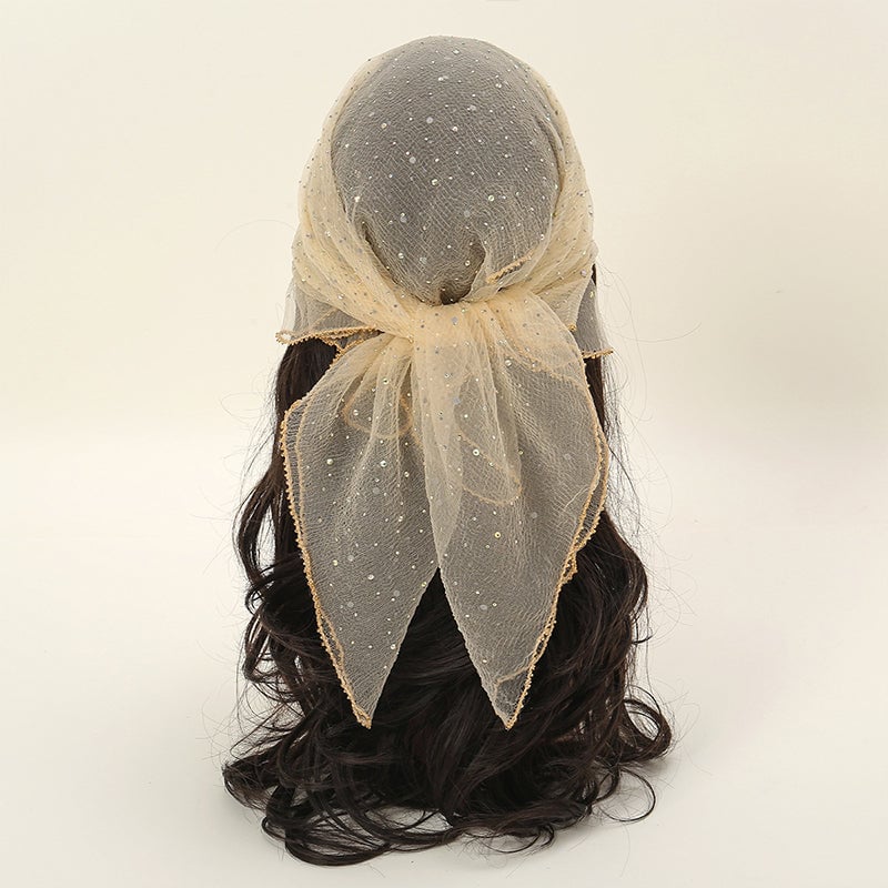 Women's Glitter Decor Head Scarf