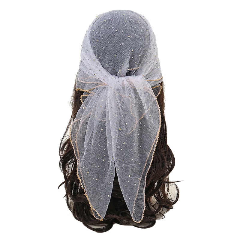 Women's Glitter Decor Head Scarf
