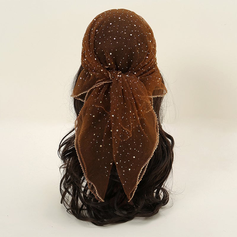 Women's Glitter Decor Head Scarf