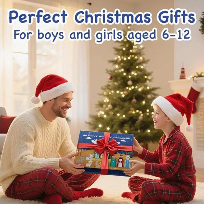 2025 Nativity Advent Calendar – 24-Day Building Block Set Christmas Countdown Gift