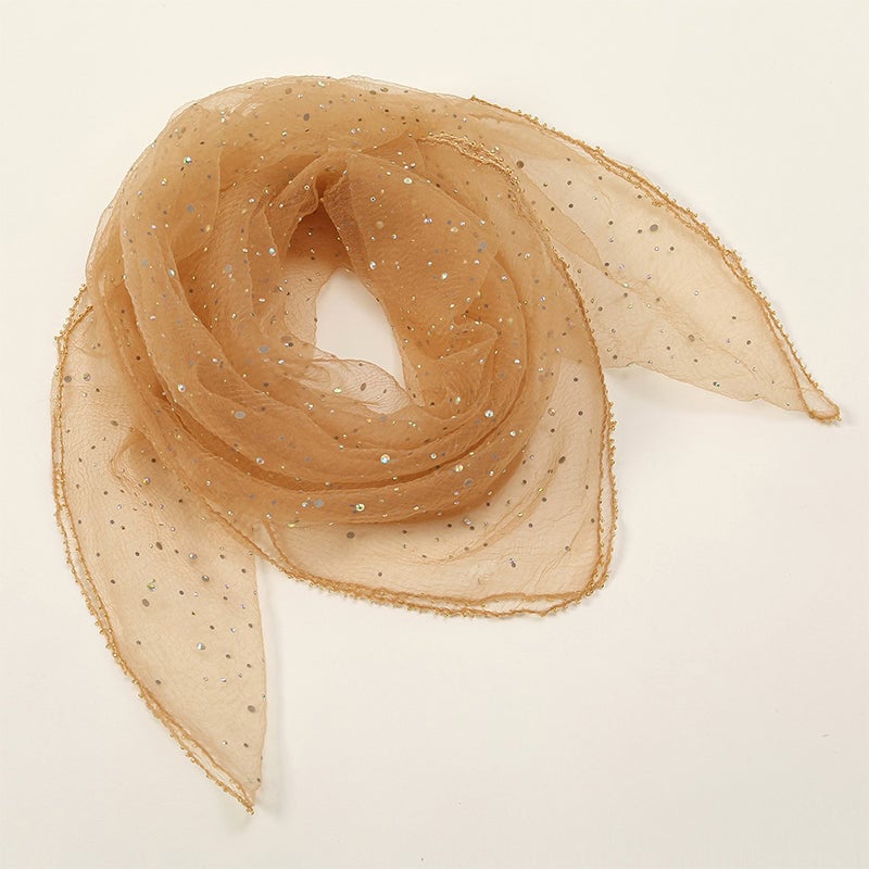 Women's Glitter Decor Head Scarf