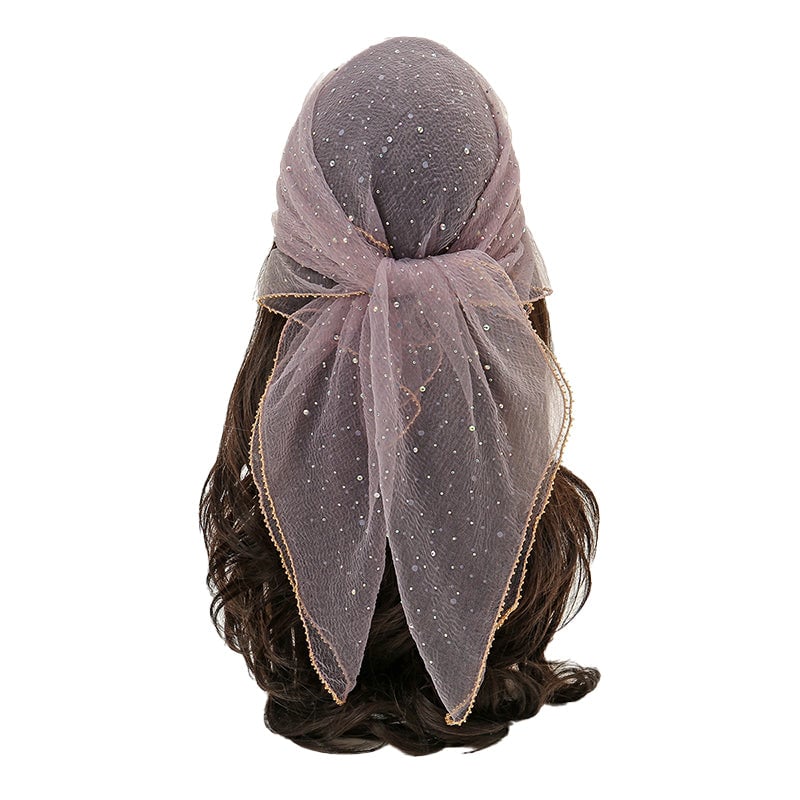 Women's Glitter Decor Head Scarf
