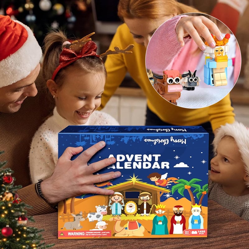 2025 Nativity Advent Calendar – 24-Day Building Block Set Christmas Countdown Gift