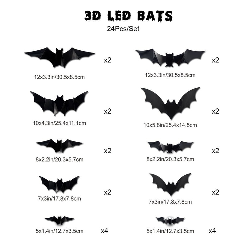 3D Bat Design LED Decoration