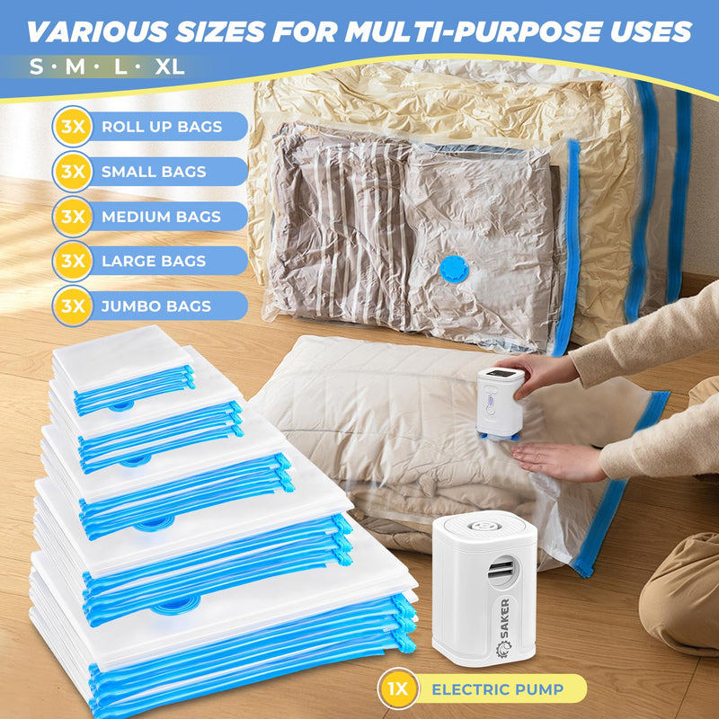 Electric Vacuum Storage bags Set