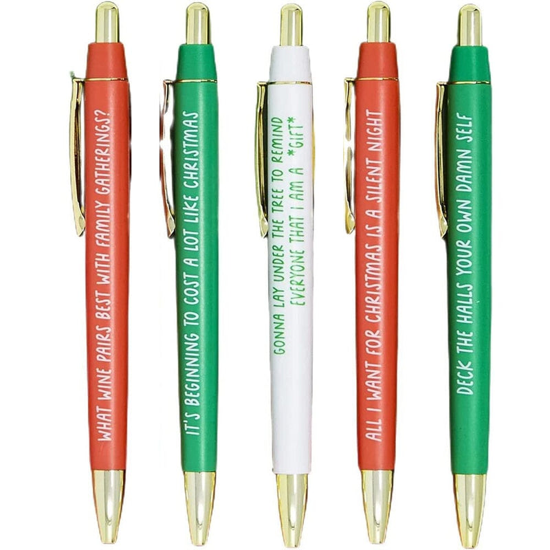 5pcs Christmas Multicolor Ballpoint Pens